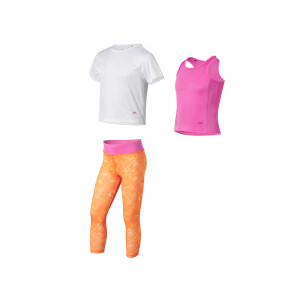 CRIVIT Kinder sportset (oranje/wit/roze, 110/116)
