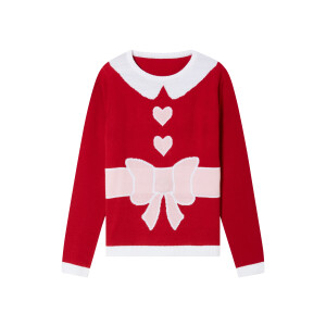 pepperts! Kinder kersttrui met LED-effect (146/152, Rood)