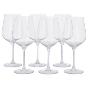 SILVERCREST Glazenset 6-delig (Rode wijn glazen)