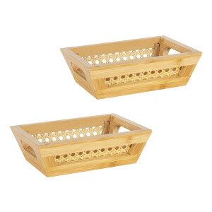 Wenko Opbergmand (Set van 2 manden S, naturel)