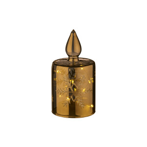 LIVARNO home Glazen kerstdecoratie met LED (Kaars)
