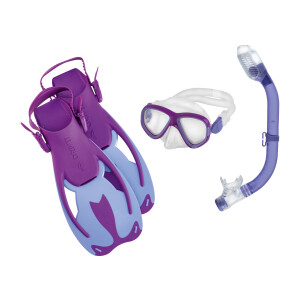 CRIVIT Kinder snorkelset (Paars/blauw maat M)