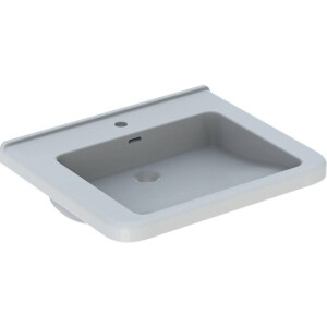Geberit 300 Comfort Square rolstoelwastafel met kraangat met overloop 65x55x15.5cm inclusief KeraTect wit s8309800001g