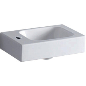 Geberit Icon fontein 38x28x13.5cm 1 wasbak 1 kraangat Links zonder overloopgat vuilafstotend Keramiek Wit glans 124836600