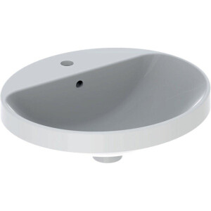 Geberit Variform opbouwwastafel ovaal 50x45cm met overloop wit 500.712.01.2