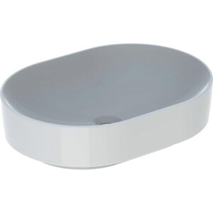 Geberit VariForm opzetwastafel ellipsvormig zonder kraangat zonder overloop 55x40x15.8cm wit 500.774.01.2