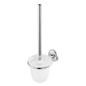 Geesa Hotel Toiletborstel met houder Chroom (witte borstelkop) 915311-02