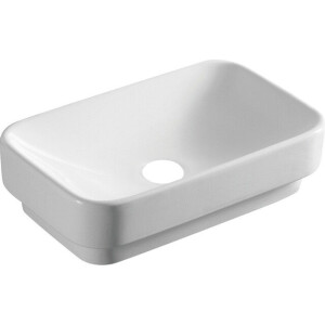 GO by Van Marcke Amon semiopbouwwastafel 49x30x13.5cm rechthoek porselein wit TR4120A
