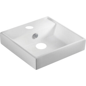 GO by Van Marcke Brigit semiopbouwwastafel vierkant porselein wit 380 x 380 x 130 mm STR4148A