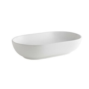 Go By van Marcke Cascata opbouwwastafel ovaal 55x35x13cm zonder overloop zonder afvoerplug porselein Glans Wit FEECT5500AWHA