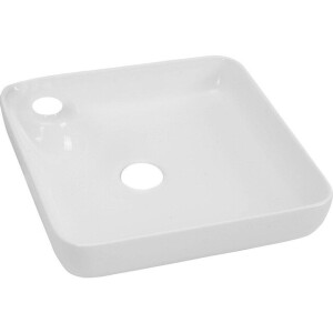 GO by Van Marcke Fontana opbouwkom vierkant 400 x 400 x 125 mm porselein wit met kraangat HDA057