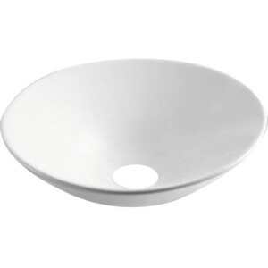 GO by Van Marcke Juno semi-inbouwwastafel rond 42,5x42,5x16,5cm porselein wit TR400