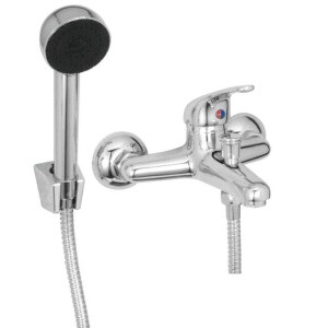 Go by Van Marcke Super eengreepsmengkraan baddouche compleet inclusief handdouche hartafstand 15 cm keramische schijven inclusief rozetten en S-koppelingen 182892