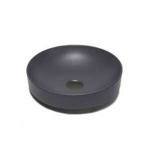 GO by Van Marcke waskom - 40x40x9cm - opbouw - rond - porselein mat zwart