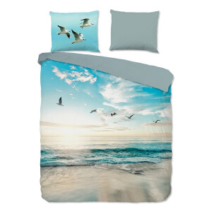 Dekbedovertrek Katoen - Brisa - Eenpersoons (140x200 Cm) - Meerkleurig Katoen - Natuur & Landschap & Dieren - Good Morning - Dekbed-Discounter.nl