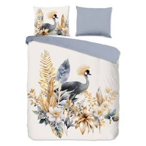 Dekbedovertrek Katoen - Loha - Tweepersoons (200x200 Cm) - Meerkleurig Katoen - Bloemen & Dieren - Good Morning - Dekbed-Discounter.nl