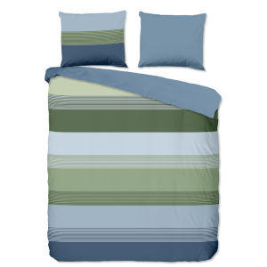 Dekbedovertrek Katoen - Mali - Eenpersoons (140x200 Cm) - Meerkleurig Katoen - Strepen - Good Morning - Dekbed-Discounter.nl