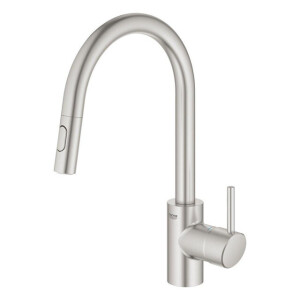 GROHE Concetto Keukenkraan - uittrekbare uitloop - 2 straalsoorten - supersteel geborsteld 31483dc2