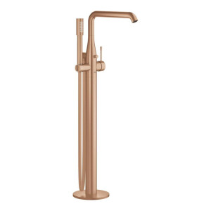 GROHE Essence New Afbouwdeel vrijstaande badkraan - omstel - draaibare uitloop 27.7cm - handdouche - doucheslang - brushed warm sunset 23491dl1
