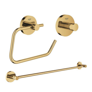 GROHE Essentials accessoireset 3-delig met handdoekhouder, handdoekhaak en toiletrolhouder zonder klep cool sunrise sw98980/sw99004/sw99028/