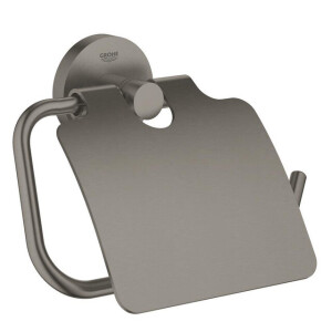 GROHE Essentials closetrolhouder met klep brushed hard graphite 40367al1