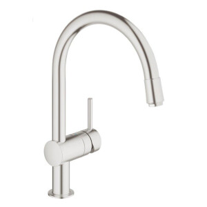 GROHE Minta Keukenkraan - hoog - draaibare/uittrekbare ronde uitloop - supersteel geborsteld 32918dc0