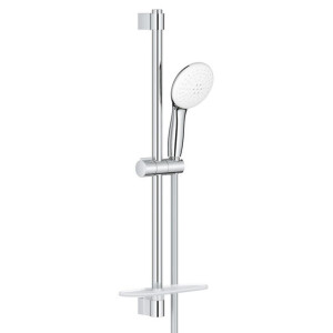 GROHE Tempesta 110 Glijstangset - 60cm - ronde handdouche - 2 straalsoorten - gladde doucheslang - met zeephouder - chroom 26638003