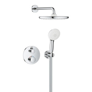 Grohe Tempesta 250 Regendouche set - ronde hoofddouche - incl. douche arm - ronde handdouche - chroom 1039960000