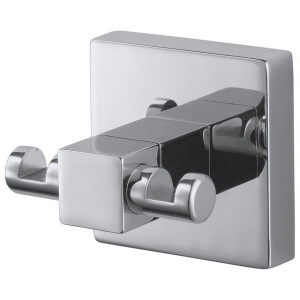Haceka Mezzo Handdoekhaak - vierkant - dubbel - chroom 1208628