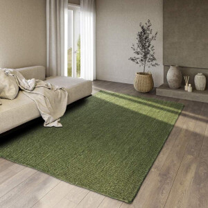 Handgeweven Jute Vloerkleed Rosalie - Groen 200x80cm - Jute - Dekbed-Discounter.nl