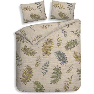Dekbedovertrek Katoen - Listi - Lits-Jumeaux (240x220 Cm) - Beige Katoen - Natuur - Heckett Lane - Dekbed-Discounter.nl