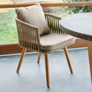 Kave Home Tuin / Eetkamerstoel 'Hemilce', kleur Beige