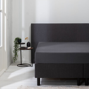 Hoeslaken - Luna Stretch - 2-PACK - 160x200cm - Antraciet - Luna Bedding - Dekbed-Discounter.nl