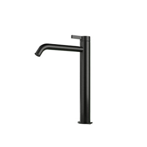 Hotbath Ace Wastafelmengkraan - hoog - opbouw - zonder waste - zwart geborsteld PVD AC003HMBP