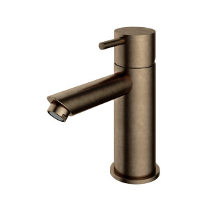 Hotbath Cobber lage wastafelmengkraan met rechte uitloop zonder waste verouderd messing CB003SAB