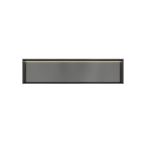 Hotbath &MORE Inbouwbox of inbouwnis - 30x120x10 - with LED IP44 - Geborsteld gunmetal PVD BOX120LBGP