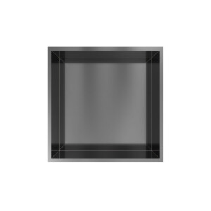 Hotbath &MORE Inbouwbox of inbouwnis - 30x30x10 - Geborsteld gunmetal PVD BOX030BGP