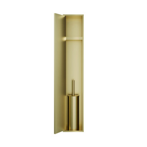 Hotbath &MORE Inbouwnis en Borstelgarnituur - 16x60x13cm - Geborsteld messing PVD PH060BBBP