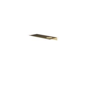 Hotbath &MORE Planchet - 30cm - inclusief bevestigings rails - 1 uitsparing - voor zeepdispenser of beker - Geborsteld messing PVD SH030HBBP
