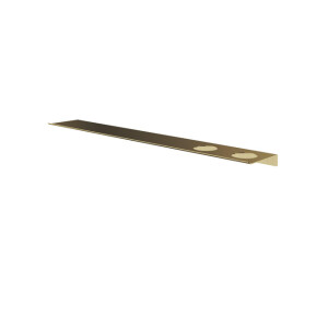 Hotbath &MORE Planchet - 80cm - inclusief bevestigings rails - 2 uitsparingen - voor zeepdispenser of beker - Geborsteld messing PVD SH080H2BBP