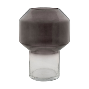 Annelot glazen vaas zwart - Ø 19,5 cm