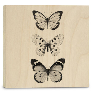 Houtprint Triple Butterfly | Orangewallz
