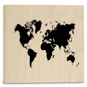 Houtprint Worldmap | Orangewallz