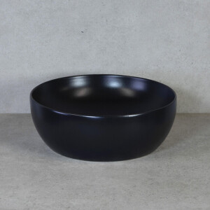 HR badmeubelen Circle Waskom - 40x40x14cm - opbouw - keramiek zwart mat 15001021