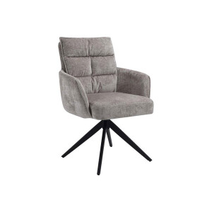 Tower Living Draaibare Eetkamerstoel 'Rosora' Chenille, kleur Beige