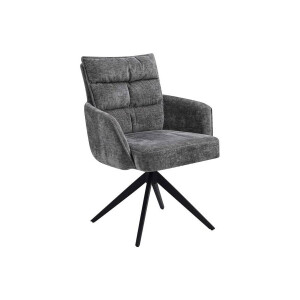 Tower Living Draaibare Eetkamerstoel 'Rosora' Chenille, kleur Grijs
