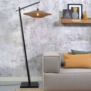 GOOD&MOJO Vloerlamp 'Bali' Bamboe,176cm, kleur Naturel/Zwart