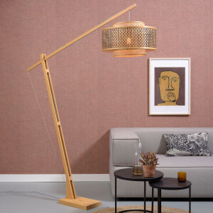 GOOD&MOJO Vloerlamp 'Bhutan' Bamboe, 207cm, kleur Naturel
