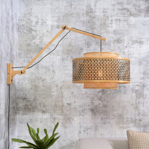 GOOD&MOJO Wandlamp 'Bhutan' Large, Ø50cm, Bamboe, kleur Naturel
