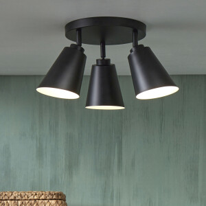 its about RoMi Plafondlamp 'Bremen' 3-lamps, kleur Zwart